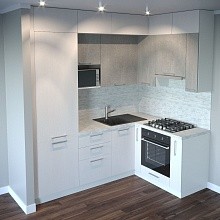 Угловая кухня "Престиж" со встроенным холодильником, фото 8
