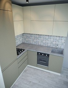 Угловая кухня в эмали "Джаз плюс", двухцветная, фото 3