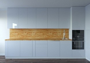 Угловая кухня "Джаз плюс" в эмали со стеновой панелью, фото 2