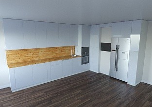 Угловая кухня "Джаз плюс" в эмали со стеновой панелью, фото 3